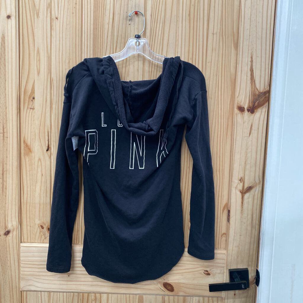 WOMENS VS PINK BLK/WHITE PULLOVER XS