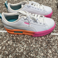 WOMENS PUMA SHOES PINK/WHITE/ORANGE 7