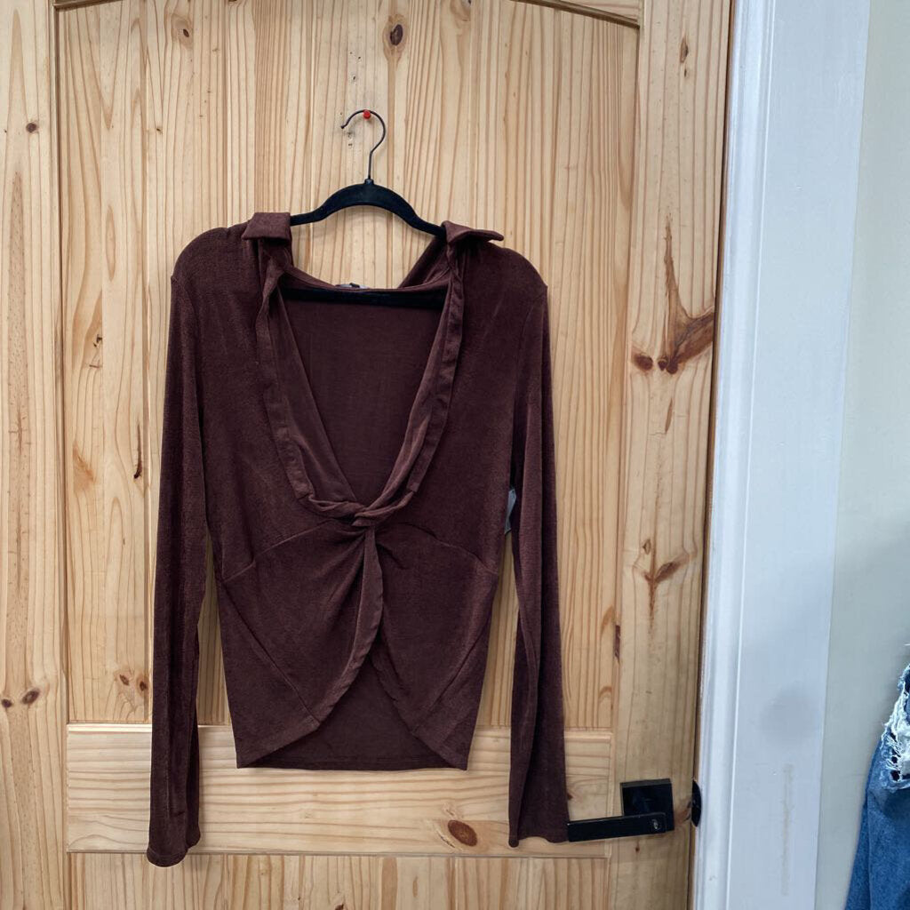 WOMENS FASHIONOVA CHOCOLATE CASUAL TOP 2X NWT