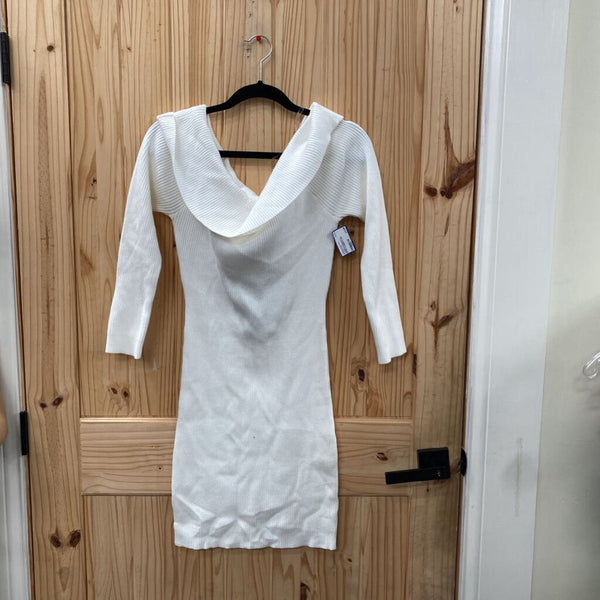 WOMENS FASHIONOVA WHITE LS DRESS 1X NWT