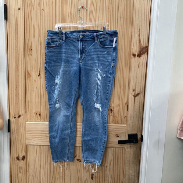 WOMENS OLD NAVY DENIM DIST. JEANS 14