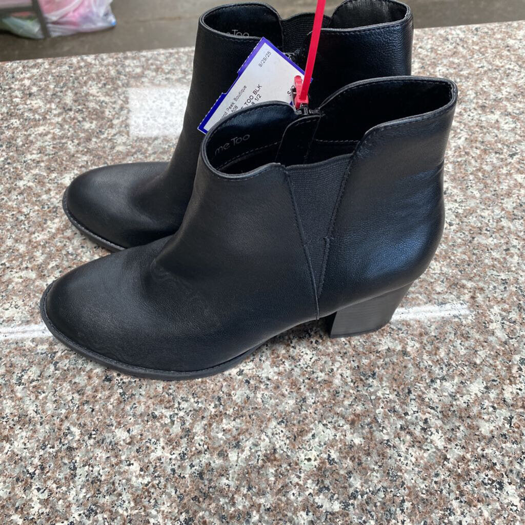 WOMENS ME TOO BLK ANKLE BOOTS 8 1/2