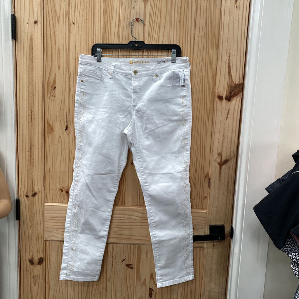 WOMENS ANNE KLEIN WHITE PANTS 12