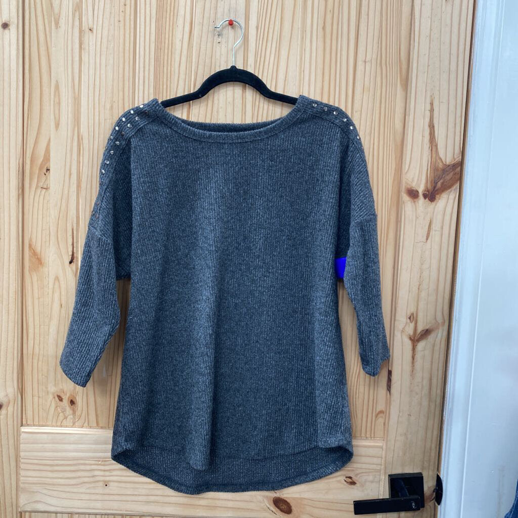 WOMENS NEW YORK LAUNDRY LS SHIRT DK GREY L