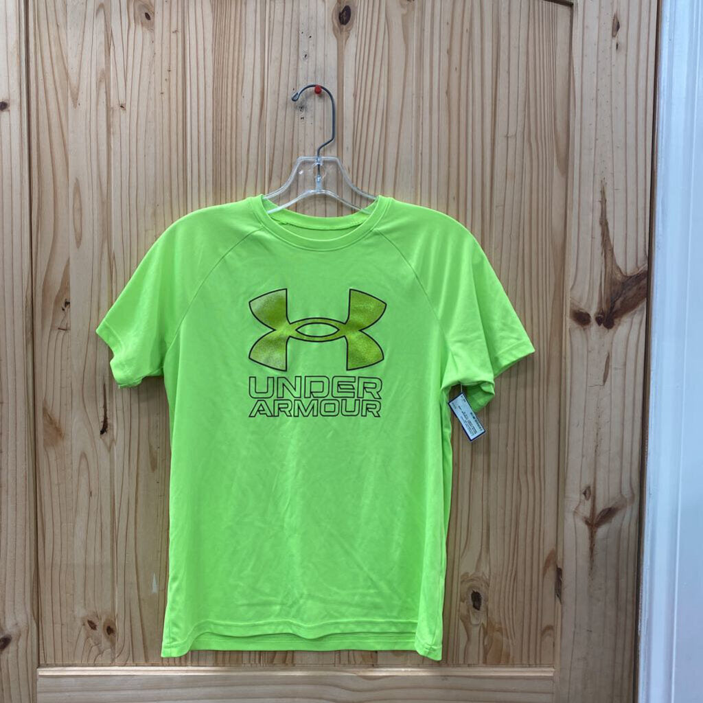BOYS UNDER ARMOUR LIME GREEN SHIRT YLG 12