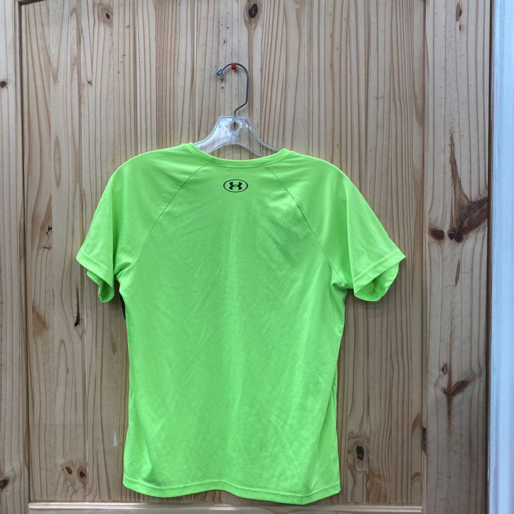 BOYS UNDER ARMOUR LIME GREEN SHIRT YLG 12