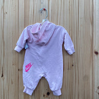 GIRLS NIKE ROMPER LS PINK 3M