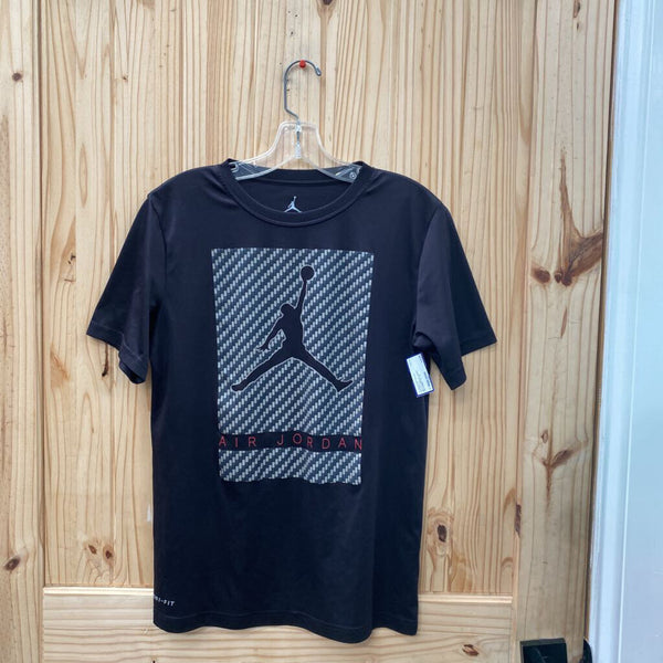 BOYS JORDAN SHIRT BLK/GREY XL 14