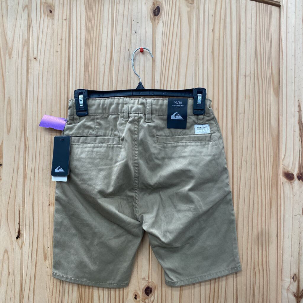 BOYS QUIKSILVER TAN SHORTS 10 NWT