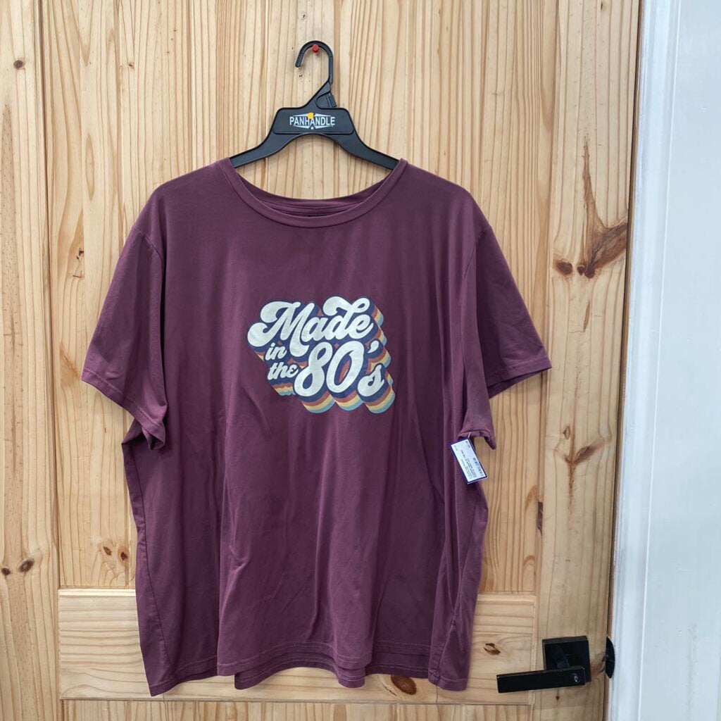 WOMENS MADE IN THE 80S PURPLE SHIRT 4XL