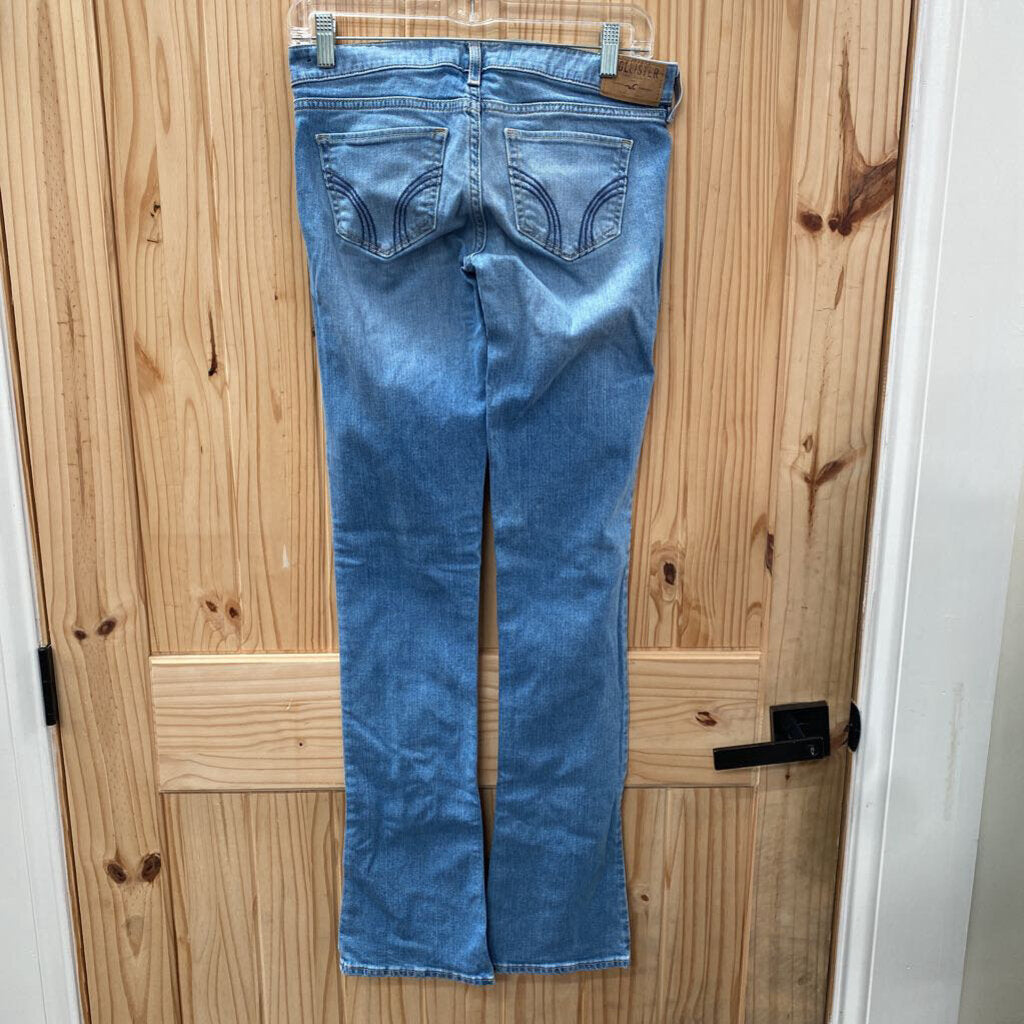 WOMENS HOLLISTER LT DENIM FLARE JEANS 5L