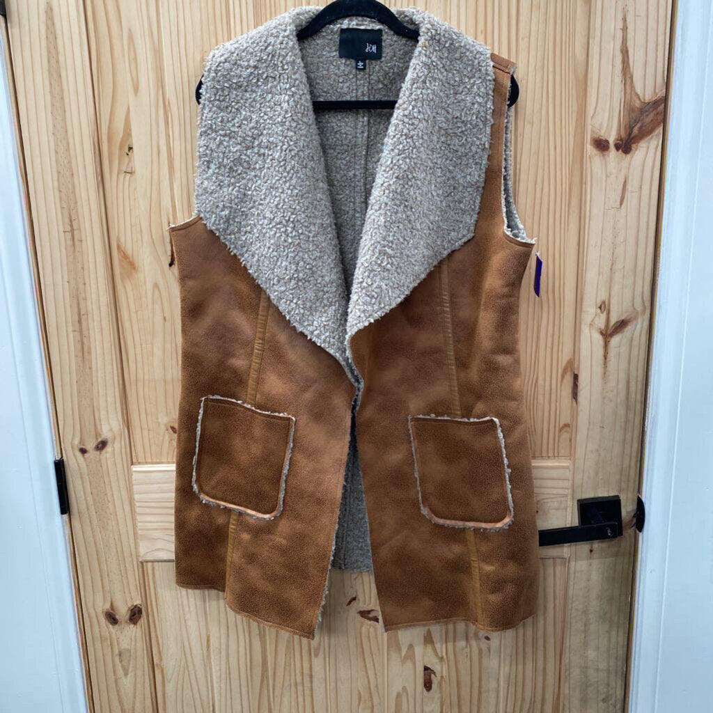WOMENS JOH VEST DK CHESTNUT L
