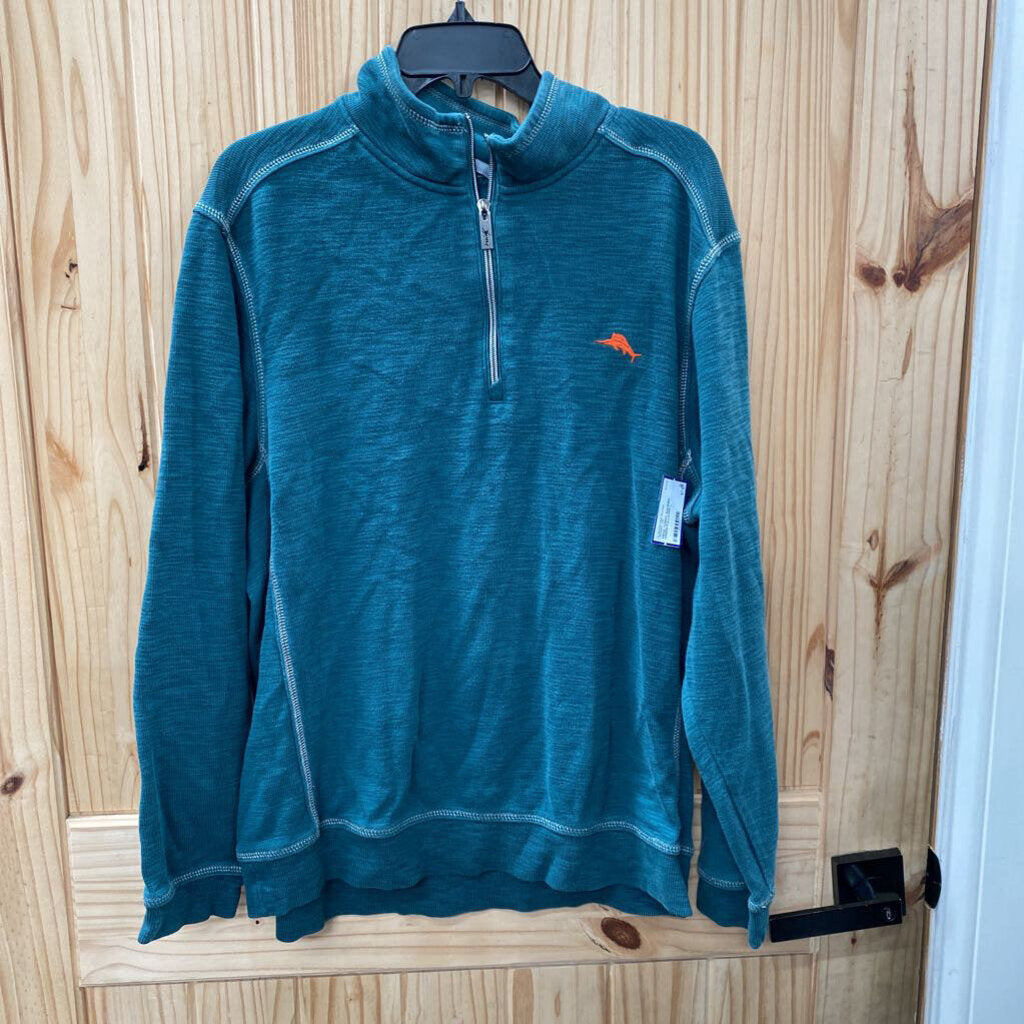 MENS TOMMY BAHAMA GREEN PULLOVER L