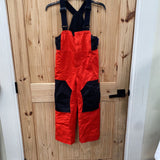 BOYS OBERMEYER RED/BLK BIBS 7