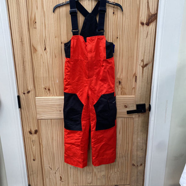 BOYS OBERMEYER RED/BLK BIBS 7