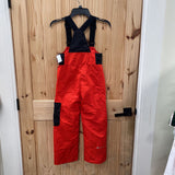 BOYS OBERMEYER RED/BLK BIBS 7