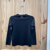 BOYS UNDER ARMOUR LS SHIRT BLK/WHITE YM 10