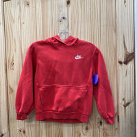 BOYS NIKE HOODIE RED/WHITE M 10