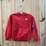 BOYS NIKE HOODIE RED/WHITE M 10