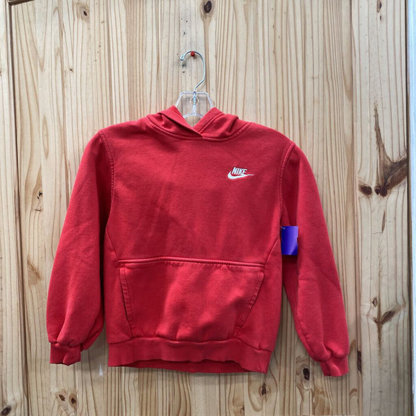 BOYS NIKE HOODIE RED/WHITE M 10