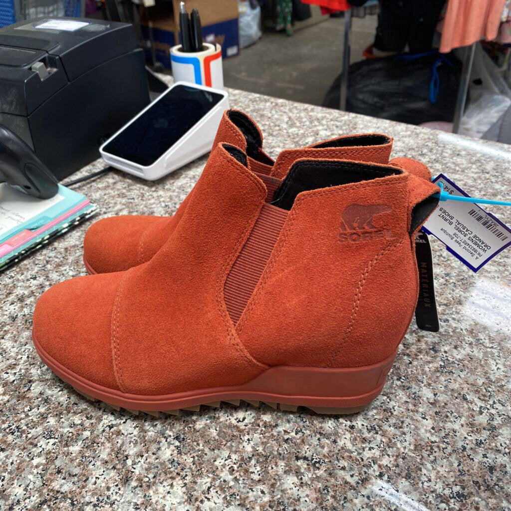 WOMENS SOREL BURNT ORANGE CASUAL SHOES 5.5