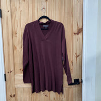 WOMENS DESIGNS & CO. DK WINE LS CASUAL TOP 26/28 3X/4X