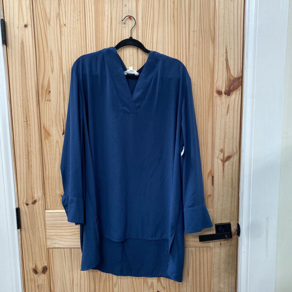 WOMENS TERRA & SKY DK TEAL CASUAL TOP 2X