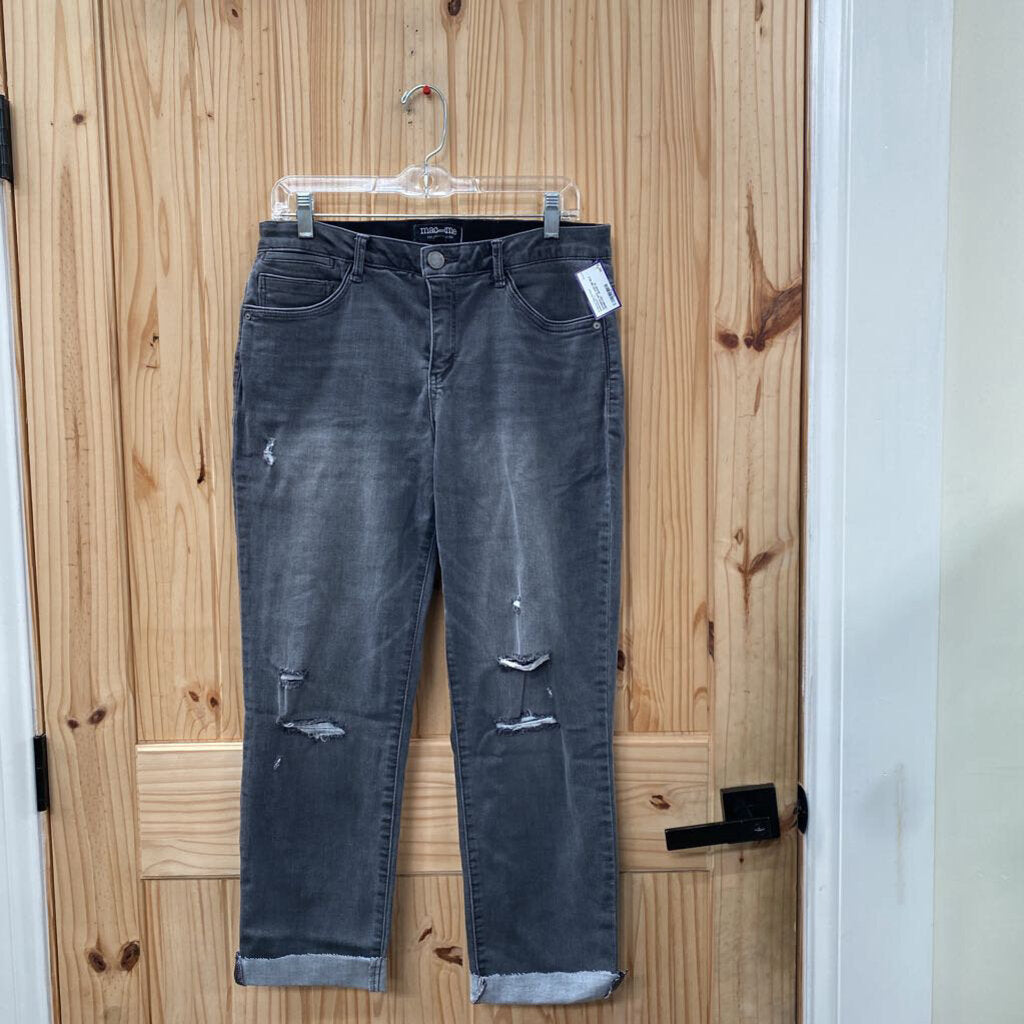 WOMENS MAC AND ME BLK DENIM DIST. JEANS 10