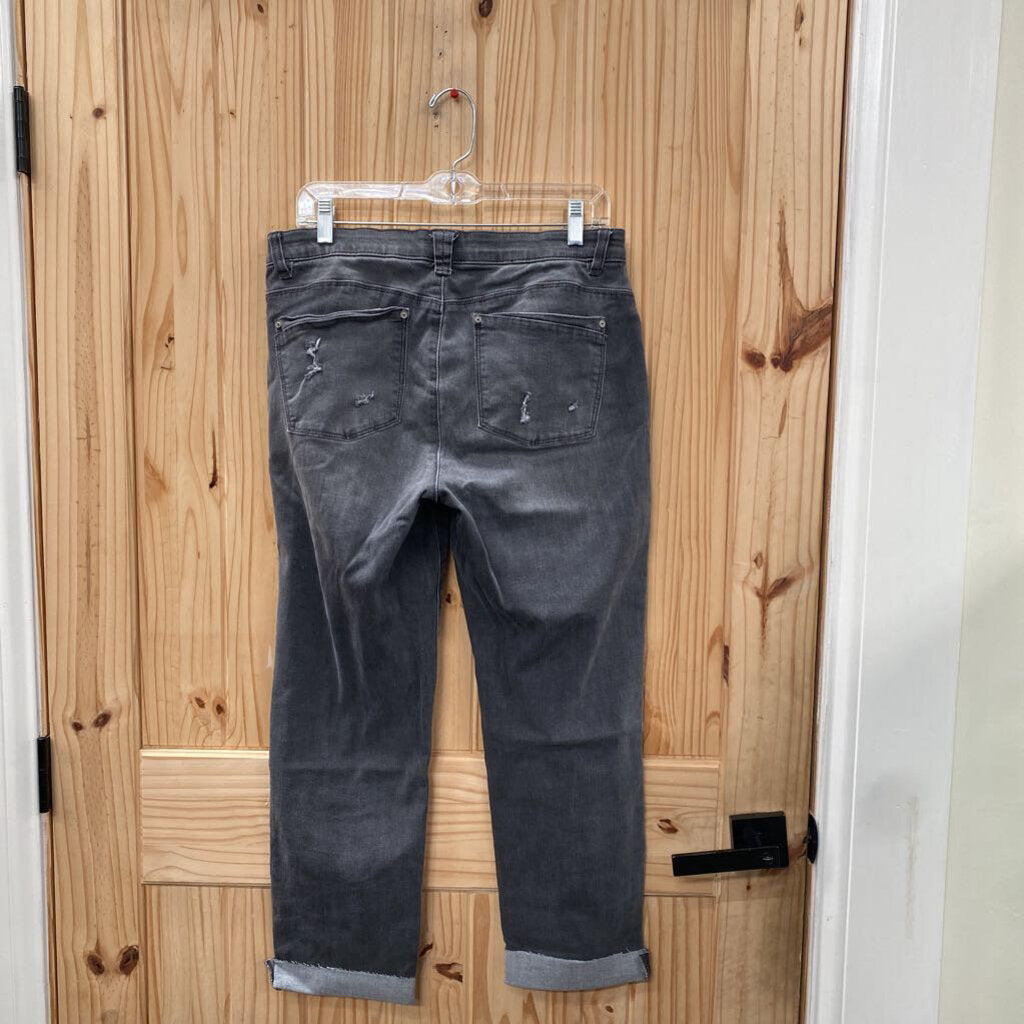 WOMENS MAC AND ME BLK DENIM DIST. JEANS 10