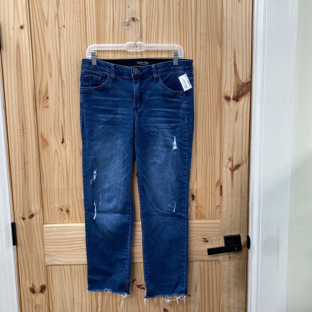 WOMENS MAC AND ME DK DENIM DIST. JEANS 10