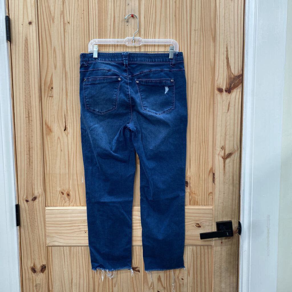 WOMENS MAC AND ME DK DENIM DIST. JEANS 10