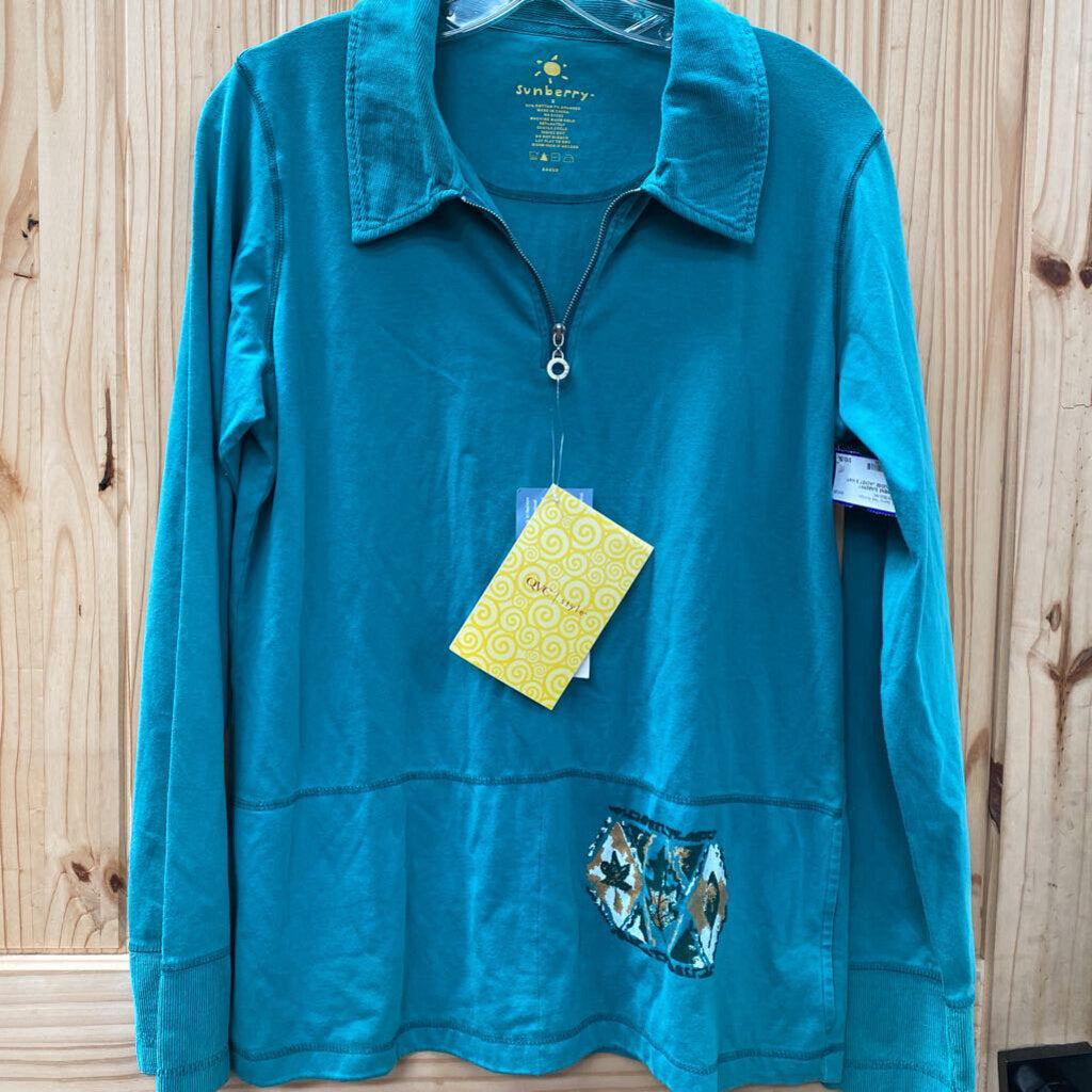 WOMENS SUNBERRY TURQUOISE JACKET S NWT