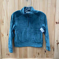 GIRLS DSG DK GREEN VELOUR PULLOVER S 8/9 NWT