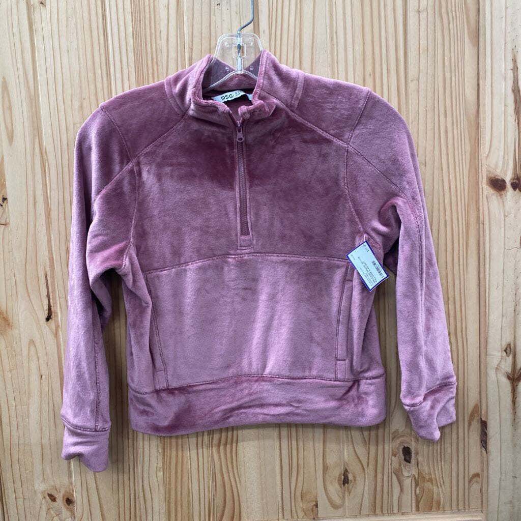 GIRLS DSG MAUVE VELOUR PULLOVER S 8/9 NWT