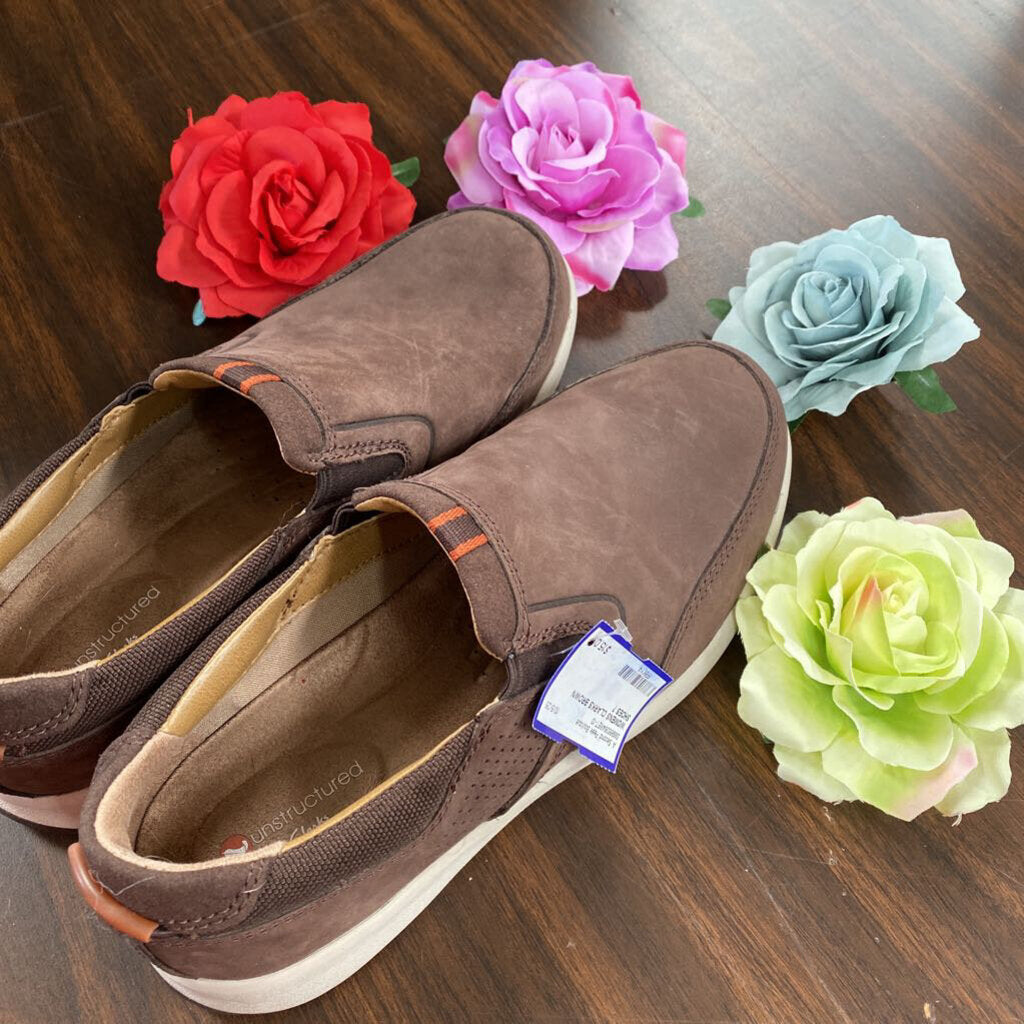 WOMENS CLARKS BROWN SHOES 7