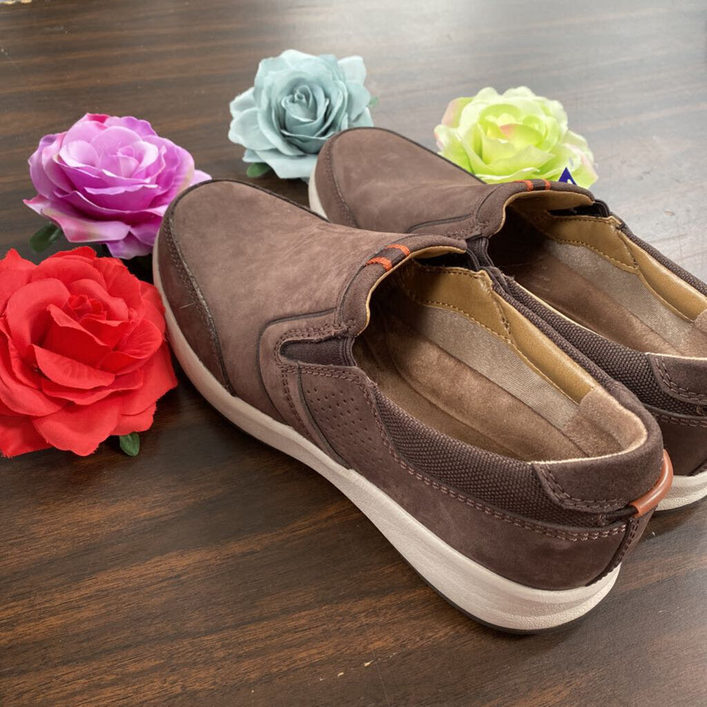 WOMENS CLARKS BROWN SHOES 7