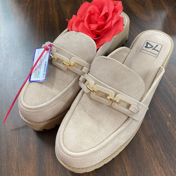 WOMENS DIRTY LAUNDRY LT TAN CASUAL SLIP ON 8.5
