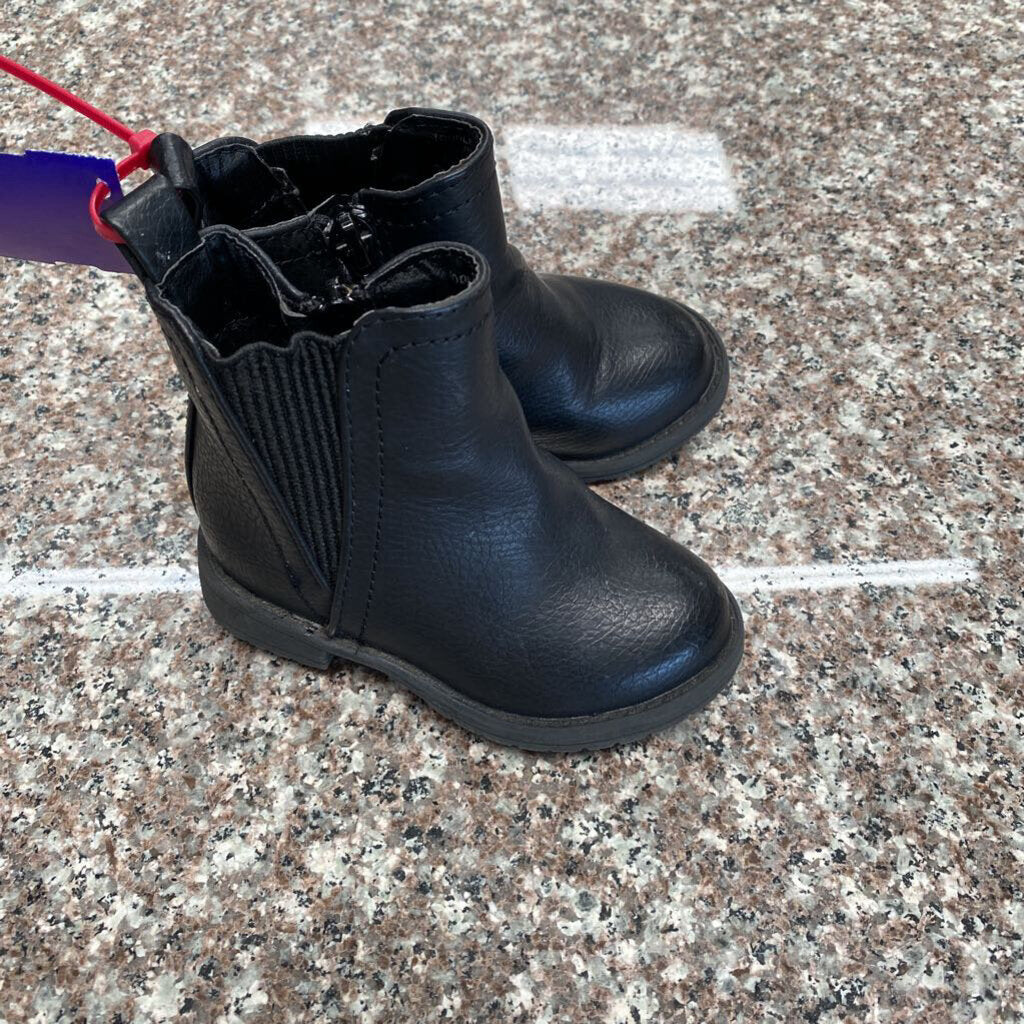 GIRLS MIA BLK BOOTS 5