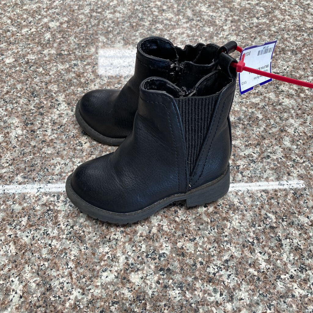 GIRLS MIA BLK BOOTS 5