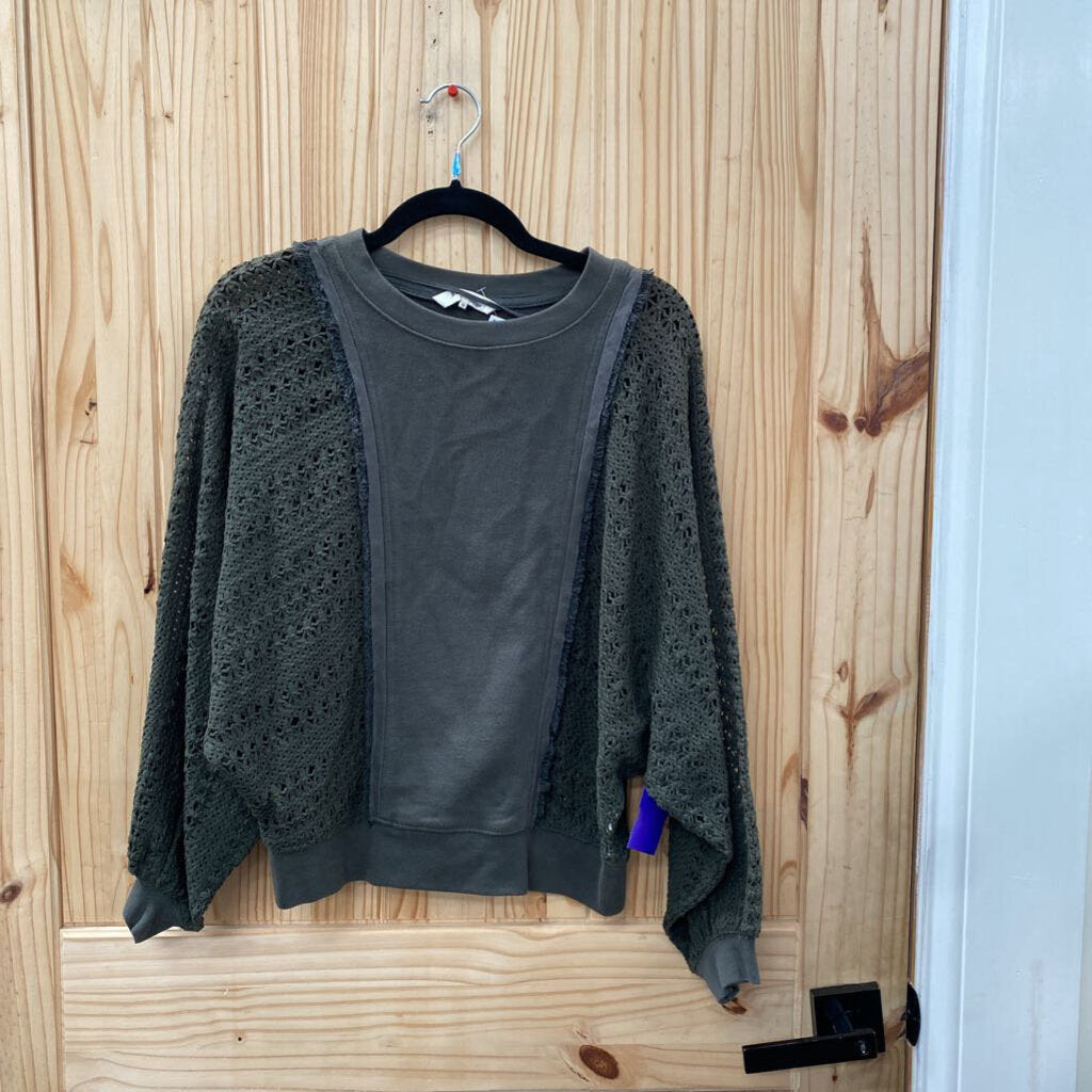 WOMENS ROCKS BY UNDIGO DK OLIVE GREEN SWEATER XS