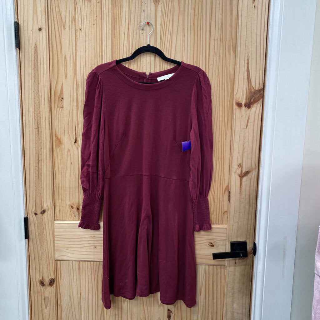 WOMENS THE LOFT CASUAL DRESS DK WINE 8