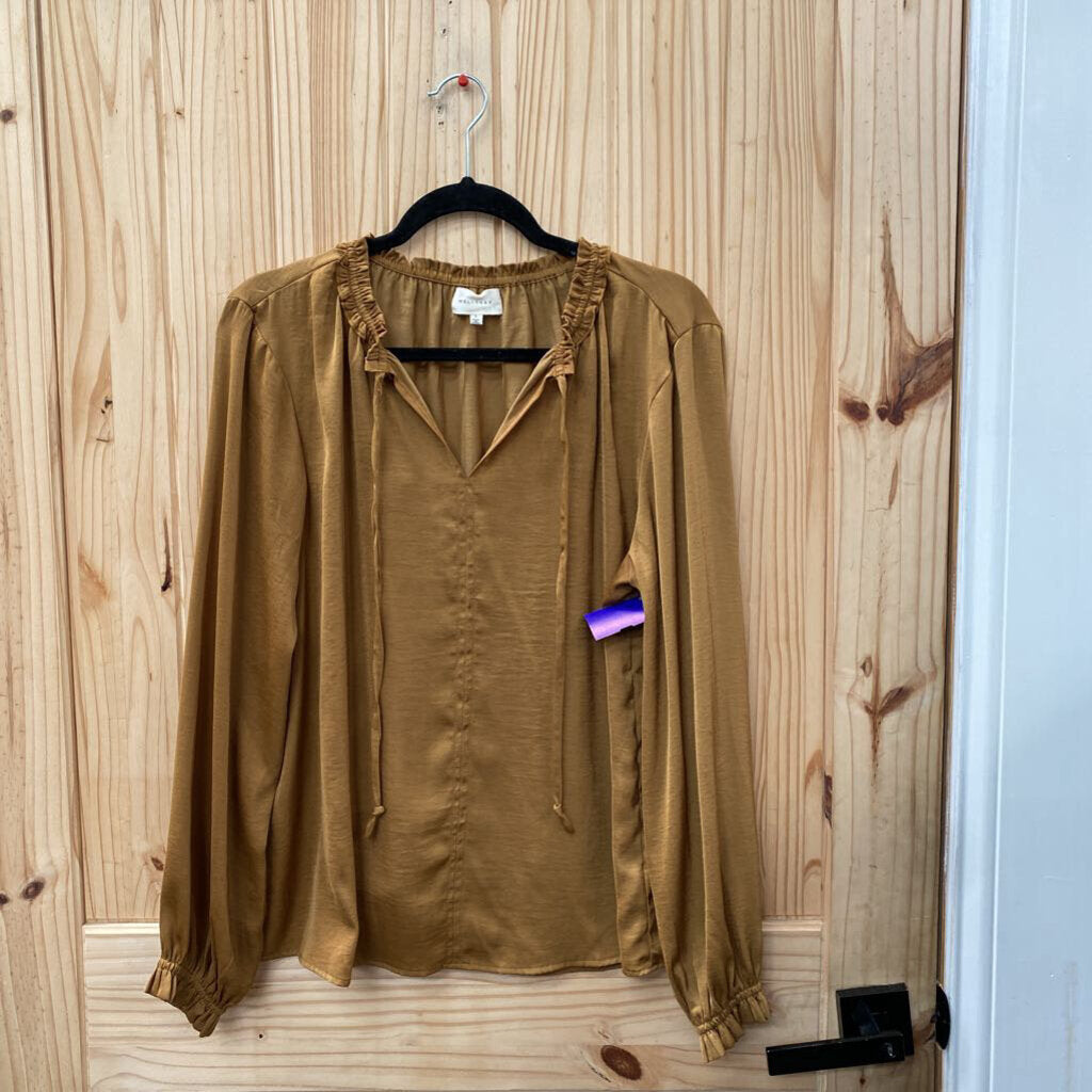 WOMENS MELLODAY CASUAL TOP DK MUSTARD L