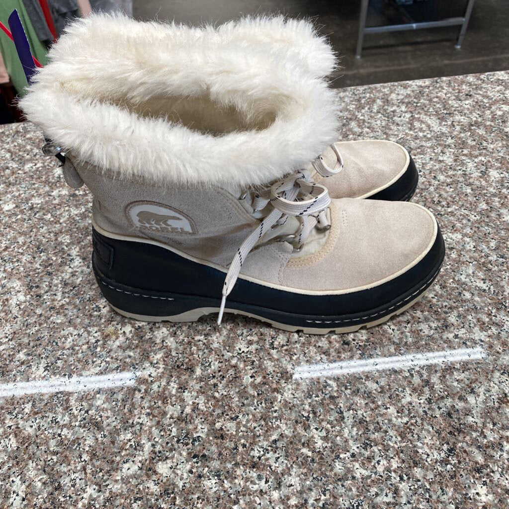 WOMENS SOREL SNOW BOOTS NAVY BLUE/WHITE/LT GREY 10