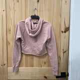 WOMENS THE NORTH FACE MAUVE CROP TOP HOODIE XS