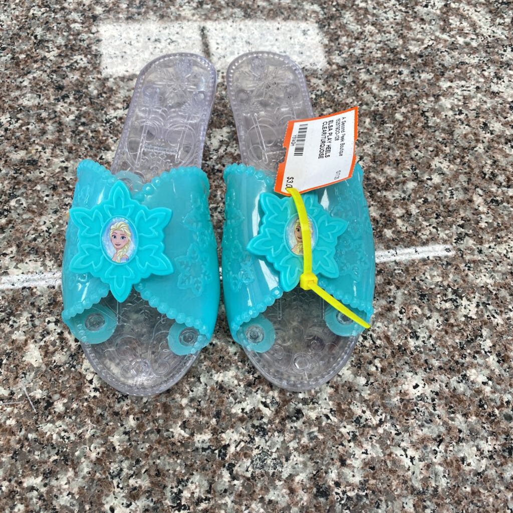 ELSA PLAY HEELS CLEAR/TURQUOISE