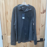 MENS VRST LS DK GREY SHIRT XL NWT