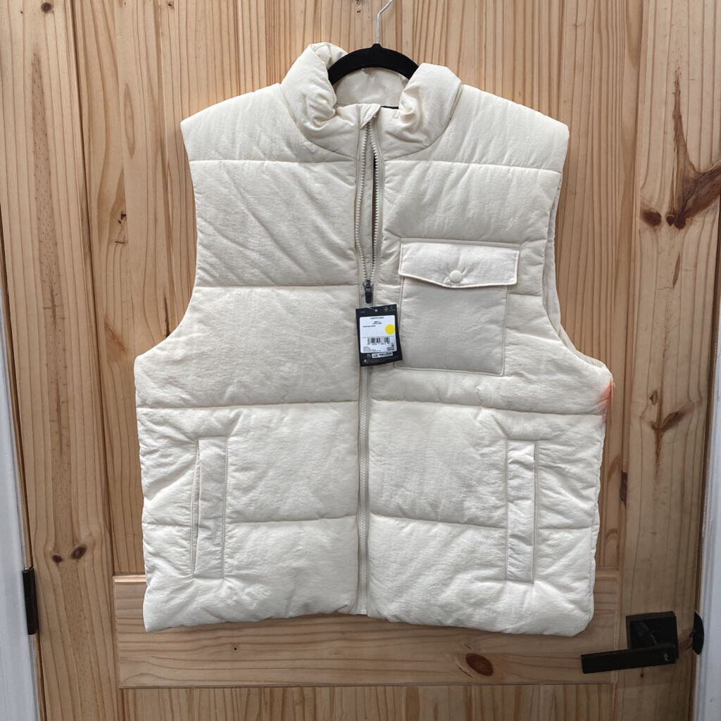 MENS DSG IVORY SL PUFFER VEST L NWT