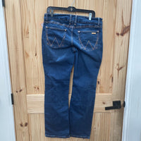 WOMENS WRANGLER BOOTCUT DK DENIM JEANS 11 1/2