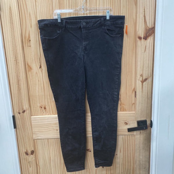 WOMENS M JEANS BLK DENIM JEANS 18W