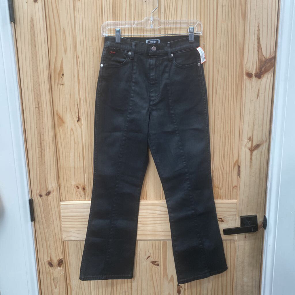 WOMENS WRANGLER FENDER BLK DENIM JEANS 26X28 NWT